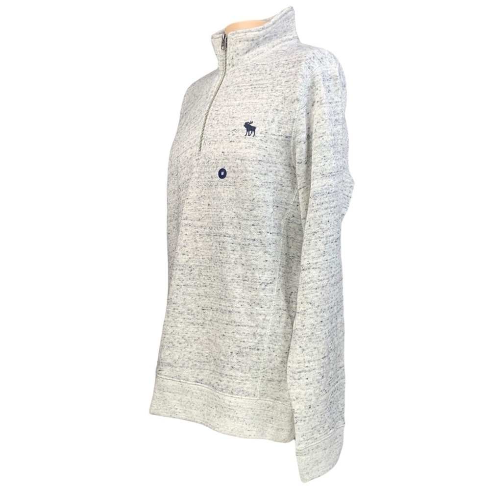 NWT Abercrombie & Fitch Medium 1/4 Zip Soft Fleece Pullover - Picture 4 of 9